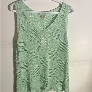 Mint green knit tank NWT medium top
